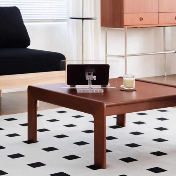 Traditional Chinese Square Solid Wood Coffee Table For Living Room - Image 8