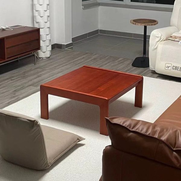 Traditional Chinese Square Solid Wood Coffee Table For Living Room - Image 2