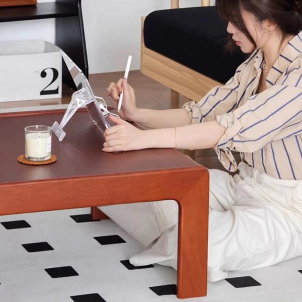 Traditional Chinese Square Solid Wood Coffee Table For Living Room - Image 5