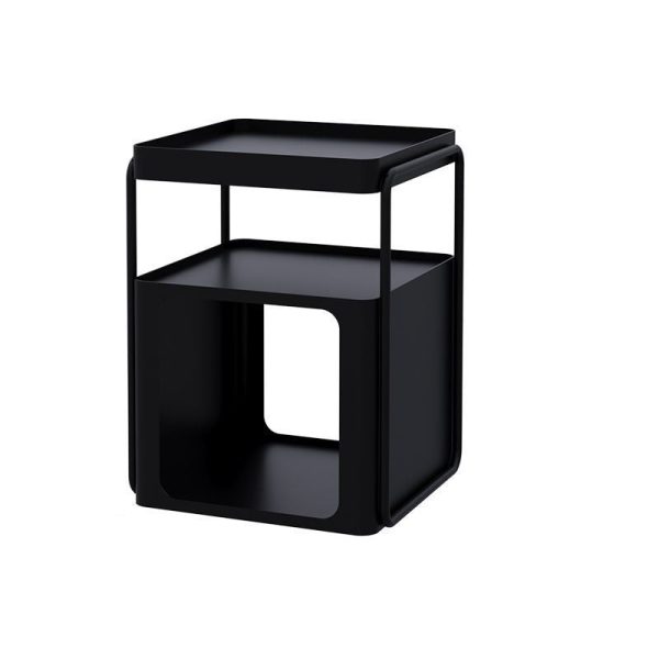 Contemporary Nordic Square Iron End Table Movable 3-Tier For Living Room - Image 15