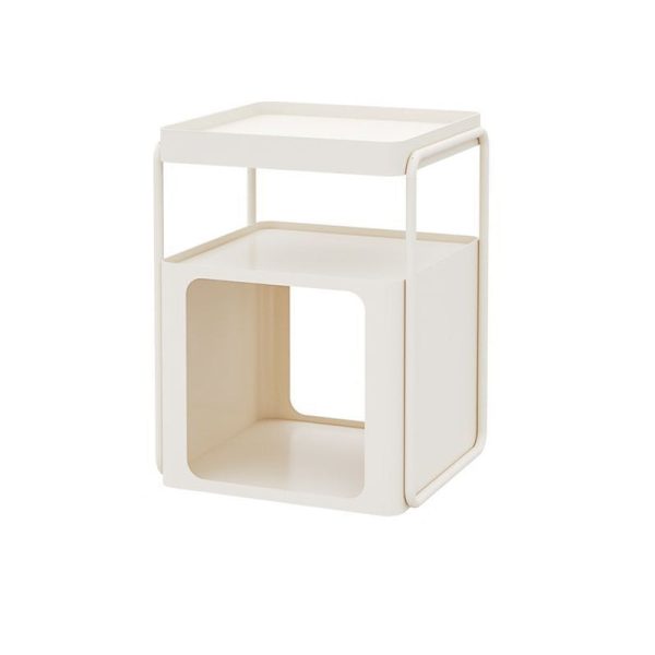 Contemporary Nordic Square Iron End Table Movable 3-Tier For Living Room - Image 16