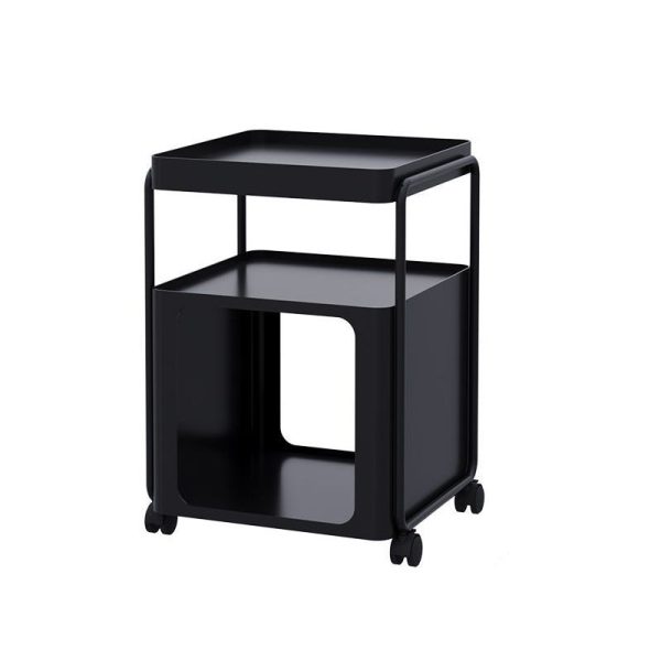 Contemporary Nordic Square Iron End Table Movable 3-Tier For Living Room - Image 17