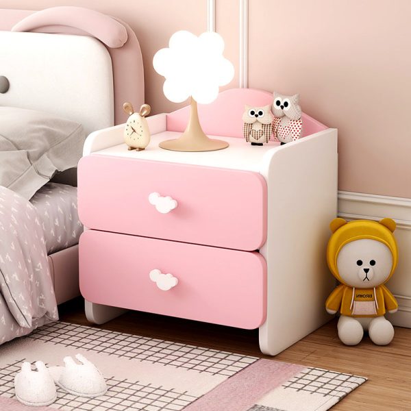 Modern Simplicity Kids Plate Rectangular Cloud Handle Nightstand 1/2 Drawer For Bedside - Image 5