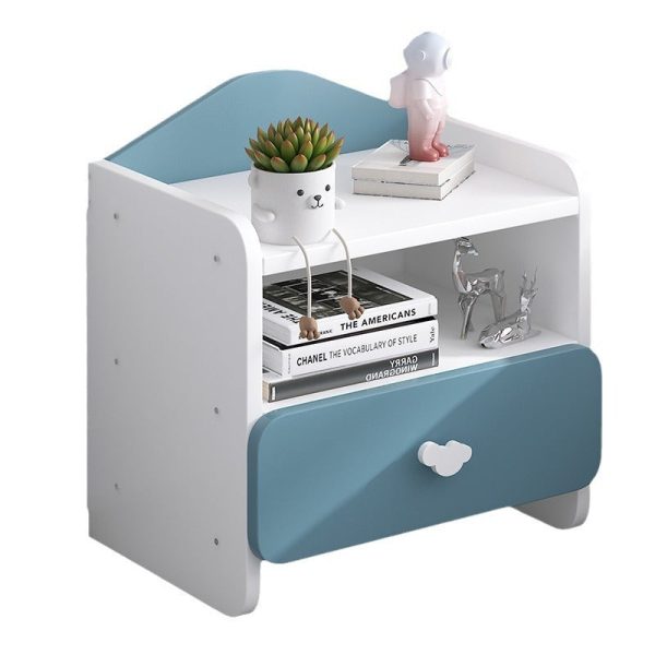 Modern Simplicity Kids Plate Rectangular Cloud Handle Nightstand 1/2 Drawer For Bedside - Image 14