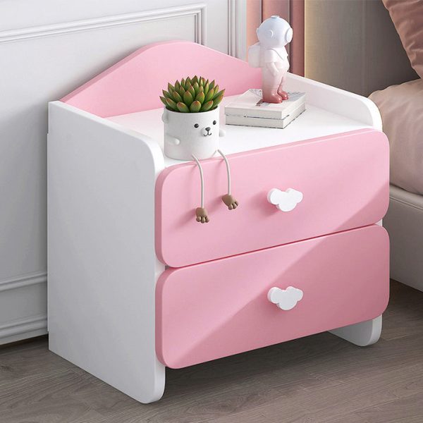 Modern Simplicity Kids Plate Rectangular Cloud Handle Nightstand 1/2 Drawer For Bedside - Image 4