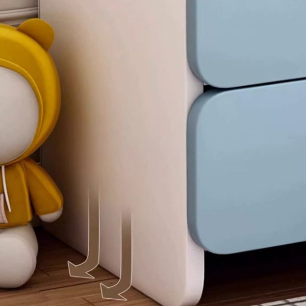 Modern Simplicity Kids Plate Rectangular Cloud Handle Nightstand 1/2 Drawer For Bedside - Image 11