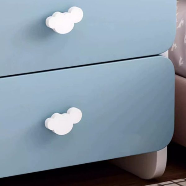 Modern Simplicity Kids Plate Rectangular Cloud Handle Nightstand 1/2 Drawer For Bedside - Image 9