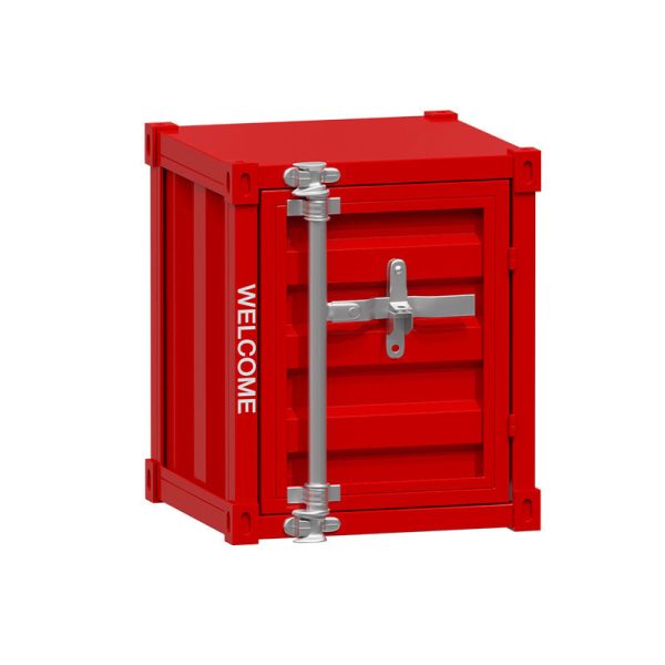 Contemporary Industrial Iron Cuboid Container End Table 2-Tier Storage For Bedroom - Image 16
