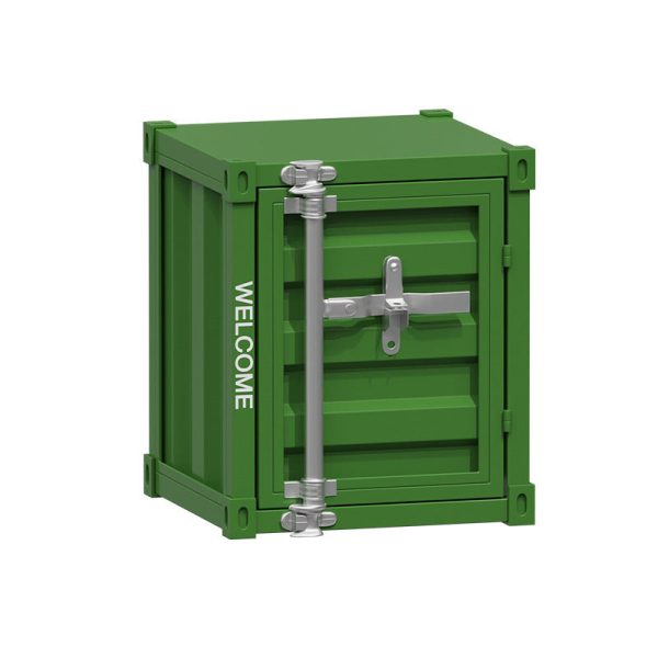 Contemporary Industrial Iron Cuboid Container End Table 2-Tier Storage For Bedroom - Image 20