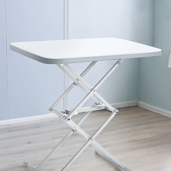 Modern Simplicity PE Steel Rectangular Liftable Folding Desks 1-Pen Slot For Home Office - Image 23