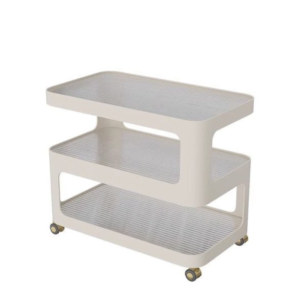 Contemporary Nordic Reinforced Glass Iron Rectangular End Table 3-Tier Movable For Living Room - Image 13
