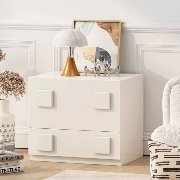 Contemporary Nordic Wood Plate Hardware Rectangular Square Handle Freely Combinable Side Table 1-Cabinet For Bedroom - Image 14