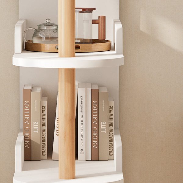 Modern Minimalist MDF Pine Wood Oval Side Table Storage Rack 3/4 Tier For Living Room - Image 14