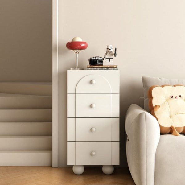 Modern Minimalist Plate Rectangular Sphere Leg Nightstand 4/6/8 Drawer For Bedroom - Image 4