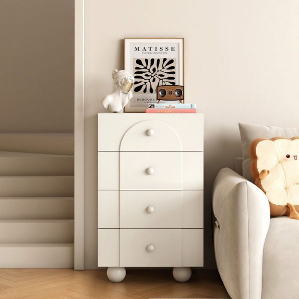 Modern Minimalist Plate Rectangular Sphere Leg Nightstand 4/6/8 Drawer For Bedroom - Image 8