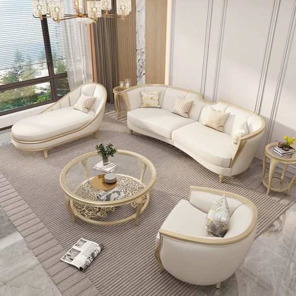 Traditional European Reinforced Glass Wood Round Openwork Carved Coffee Table 2-Tier For Living Room - Image 6