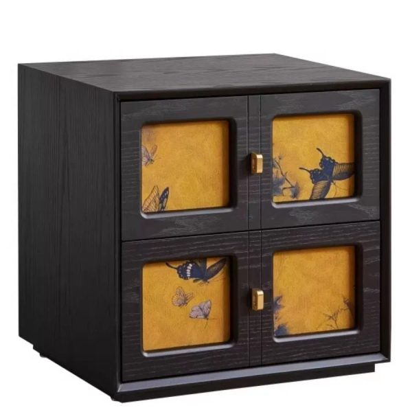 Traditional Vintage Handmade Muslin Boxwood Square Modular Combination Nightstand 2-Drawer For Bedroom - Image 26