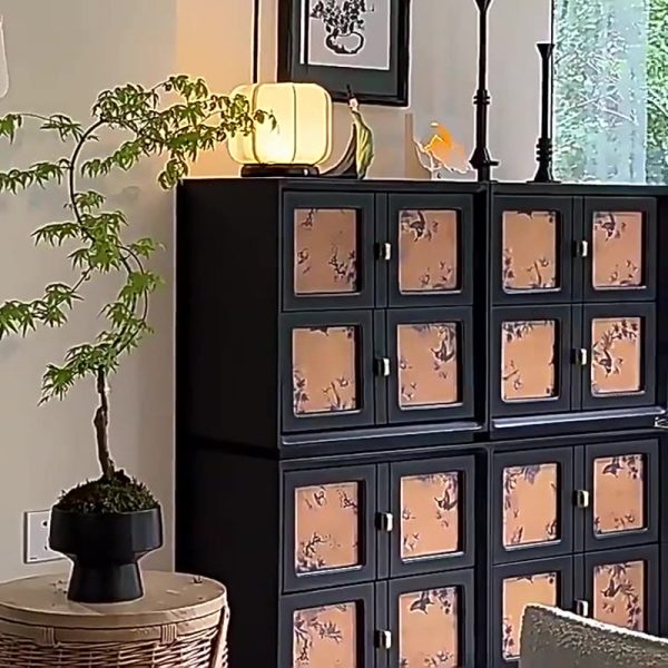 Traditional Vintage Handmade Muslin Boxwood Square Modular Combination Nightstand 2-Drawer For Bedroom - Image 23