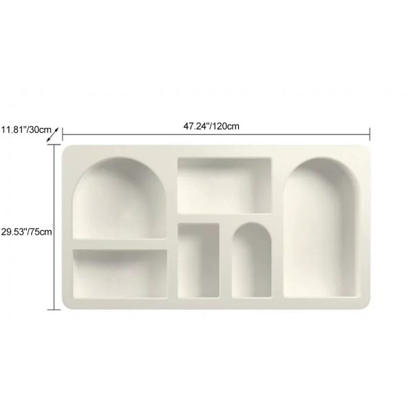 Contemporary Scandinavian Plate Rectangular Cave Side Table 4/5/6 Storage Cabinet For Living Room - Image 11
