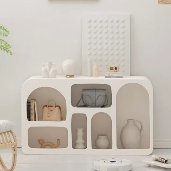 Contemporary Scandinavian Plate Rectangular Cave Side Table 4/5/6 Storage Cabinet For Living Room - Image 3