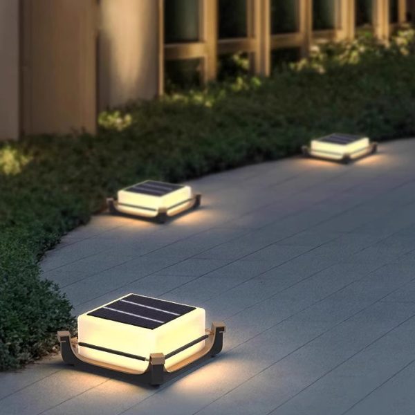 Modern Minimalist Waterproof Stainless Steel PC Columnar Solar LED Outdoor Light For Garden - Image 15