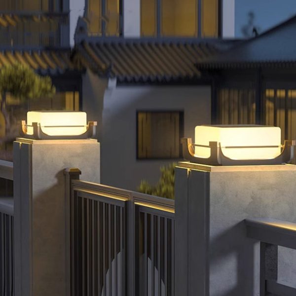 Modern Minimalist Waterproof Stainless Steel PC Columnar Solar LED Outdoor Light For Garden - Image 16