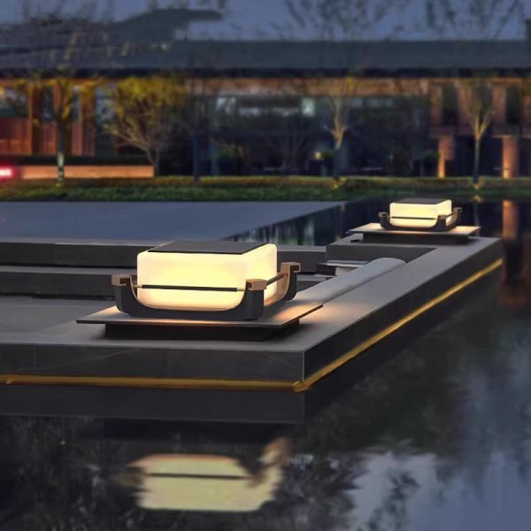 Modern Minimalist Waterproof Stainless Steel PC Columnar Solar LED Outdoor Light For Garden - Image 18