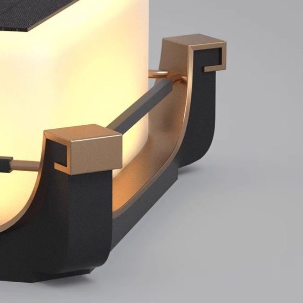 Modern Minimalist Waterproof Stainless Steel PC Columnar Solar LED Outdoor Light For Garden - Image 7