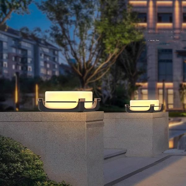 Modern Minimalist Waterproof Stainless Steel PC Columnar Solar LED Outdoor Light For Garden - Image 3