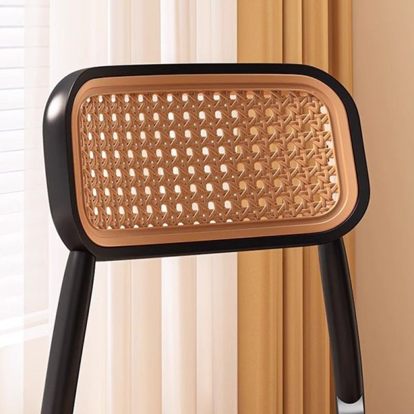 Traditional Vintage Plastic Woven-Style Trapezoid Dining Chair For Dining Room & Living Room - Image 5