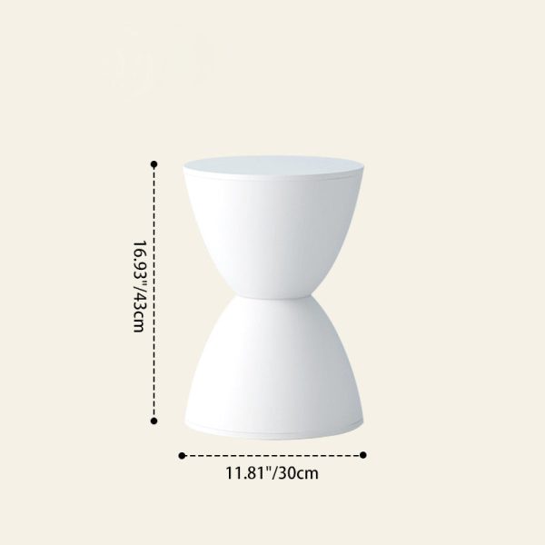 Modern Minimalist PP Hourglass-Shaped Stool Chair For Bedroom & Living Room - Image 4