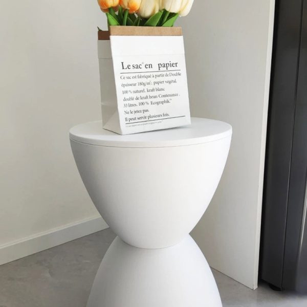 Modern Minimalist PP Hourglass-Shaped Stool Chair For Bedroom & Living Room - Image 18