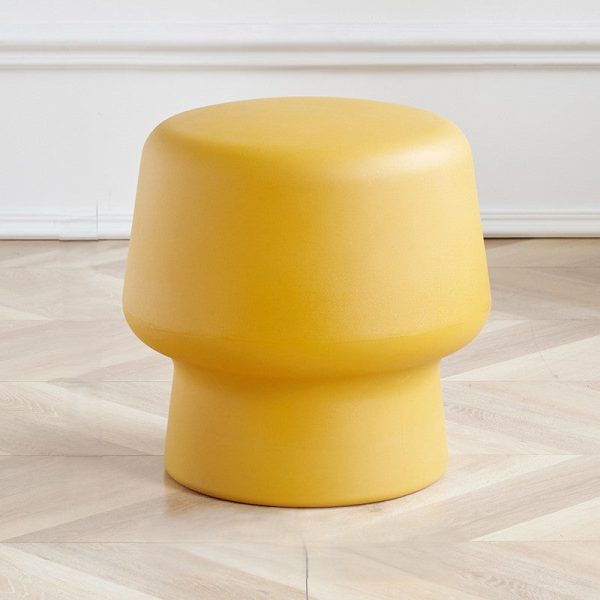 Contemporary Creative Plastic Mushroom Round Low Stool For Bedroom & Living Room Seating - Image 8