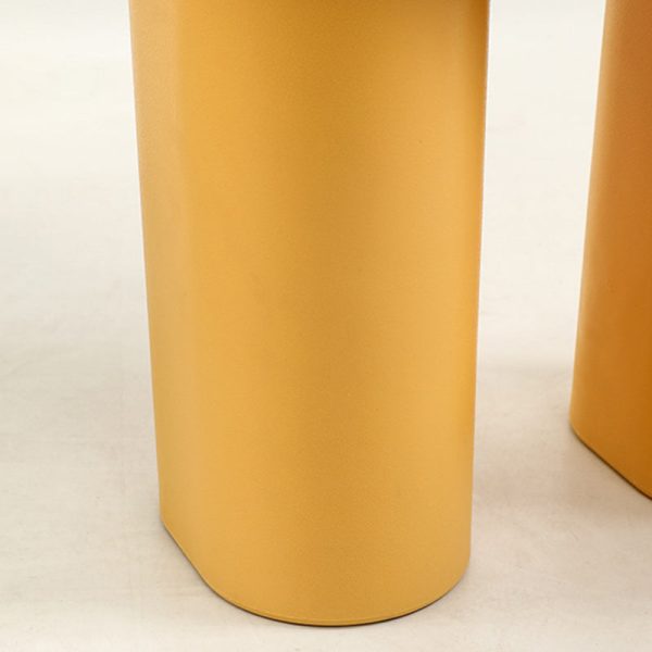 Contemporary Nordic Plastic Curved Cylinder Low Stool For Entryway, Bedroom, Living Room - Image 5