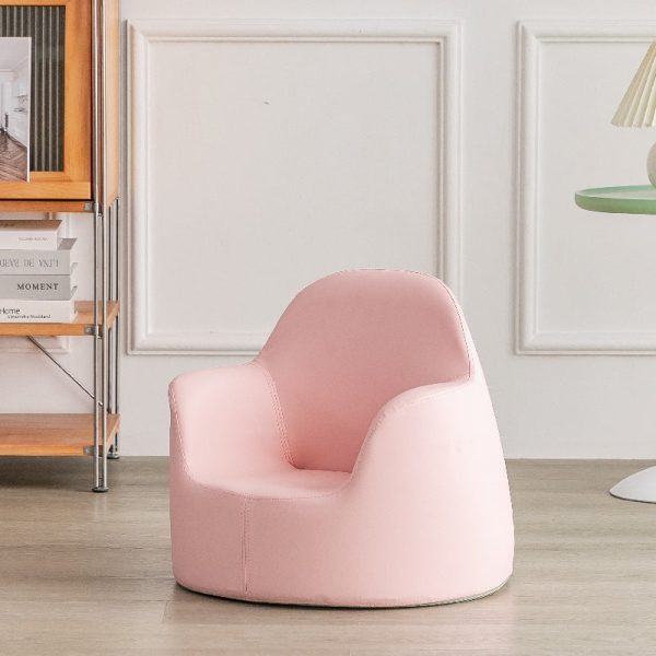 Modern Art Deco Wood Leather Animal-Shaped Kids Chair With Backrest & Armrest For Bedroom & Living Room - Image 9