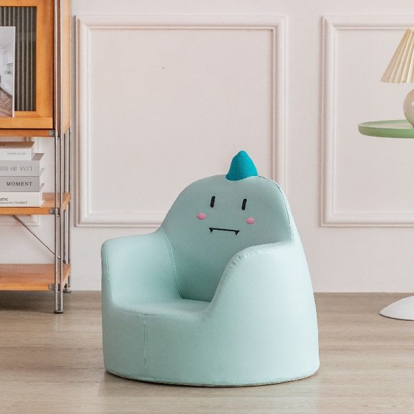 Modern Art Deco Wood Leather Animal-Shaped Kids Chair With Backrest & Armrest For Bedroom & Living Room - Image 11