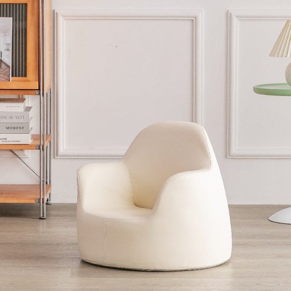 Modern Art Deco Wood Leather Animal-Shaped Kids Chair With Backrest & Armrest For Bedroom & Living Room - Image 12