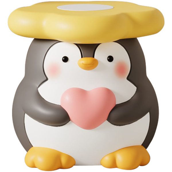 Modern Art Deco Resin Penguin-Shaped Flower Low Stool For Living Room - Image 21
