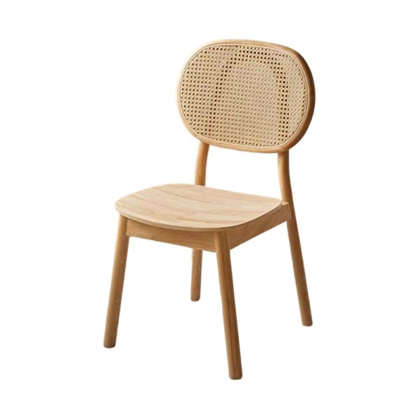 Traditional Chinese Solid Wood Oval Curved Dining Chair With Backrest For Dining Room - Image 18