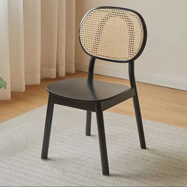 Traditional Chinese Solid Wood Oval Curved Dining Chair With Backrest For Dining Room - Image 13
