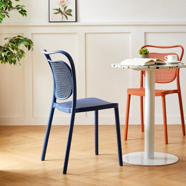 Contemporary Nordic PP Macarons Dining Chair Backrest Armless For Dining Room - Image 13