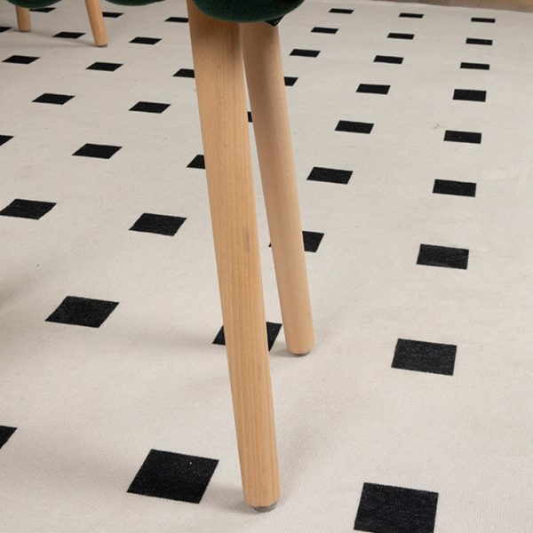 Modern Simplicity Fabric Weaving Wood Footstool Backless Armless For Living Room - Image 6
