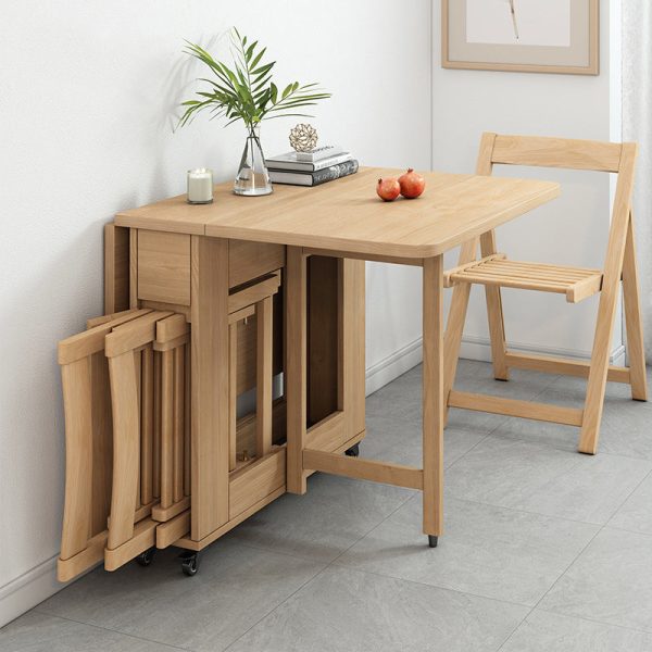 Modern Minimalist Solid Wood Dining Chair Backrest Armless For Dining Room - Image 8