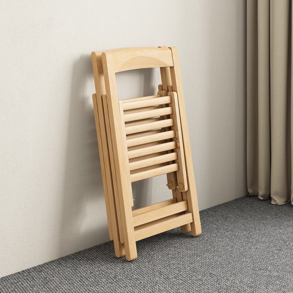 Modern Minimalist Solid Wood Dining Chair Backrest Armless For Dining Room - Image 6