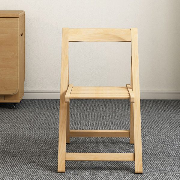 Modern Minimalist Solid Wood Dining Chair Backrest Armless For Dining Room - Image 7