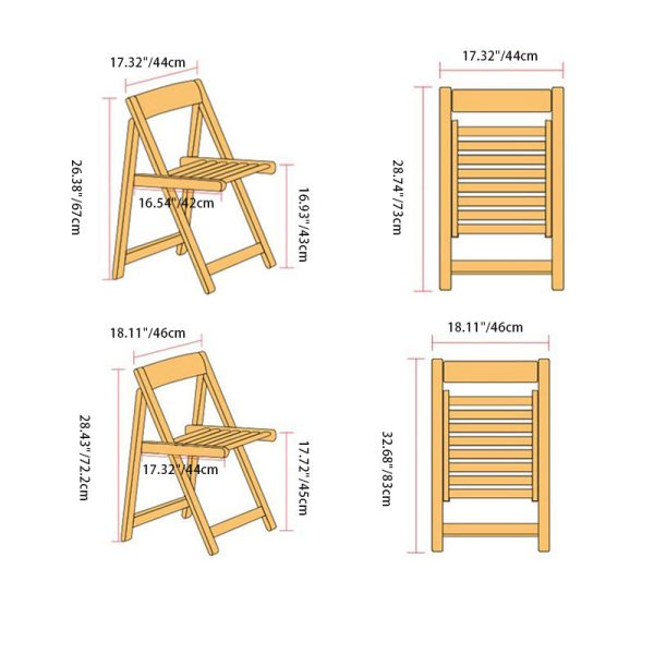 Modern Minimalist Solid Wood Dining Chair Backrest Armless For Dining Room - Image 4