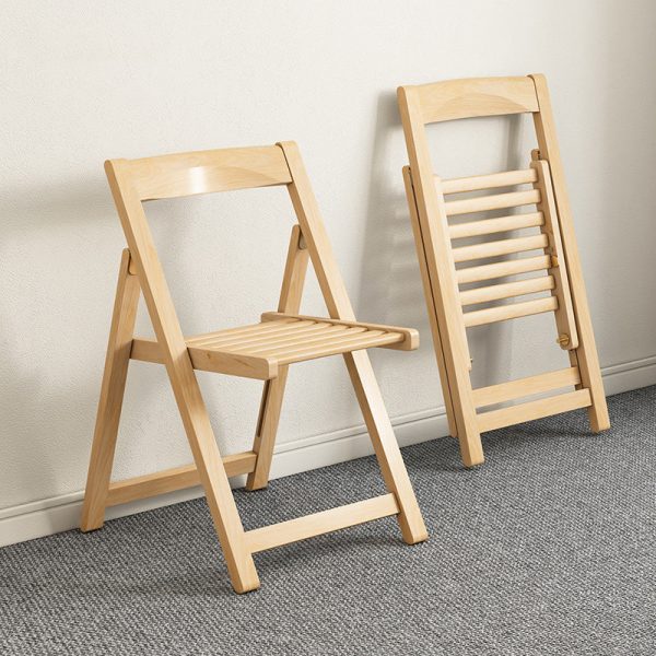 Modern Minimalist Solid Wood Dining Chair Backrest Armless For Dining Room - Image 9