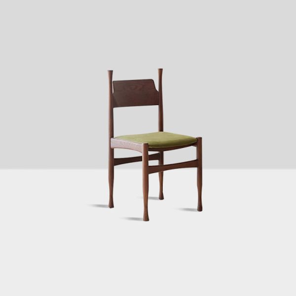Modern Simplicity Ash Wood Velvet Dining Chair Backrest Armless For Dining Room - Image 19