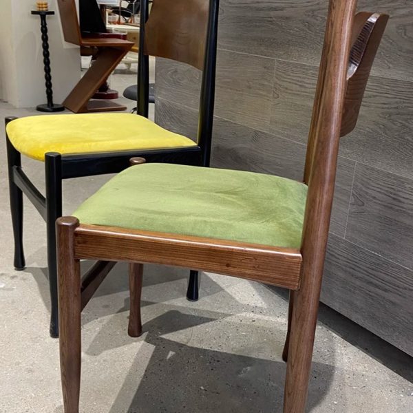 Modern Simplicity Ash Wood Velvet Dining Chair Backrest Armless For Dining Room - Image 8