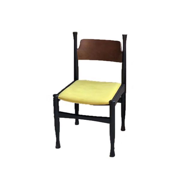 Modern Simplicity Ash Wood Velvet Dining Chair Backrest Armless For Dining Room - Image 24